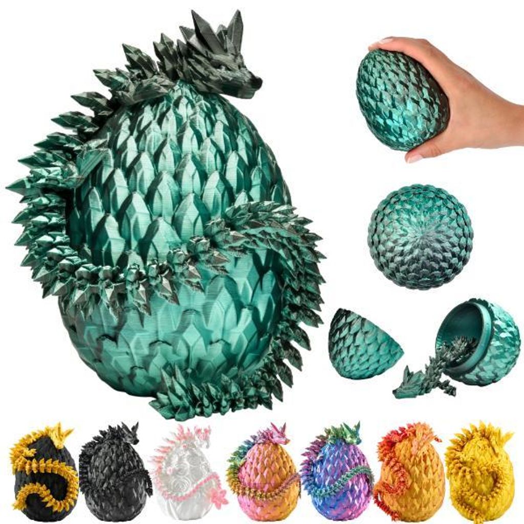3D Smok w Jaju – Figura Smoka 30 cm | 10 cm Duże Jajo | Zdjęcie produktu 