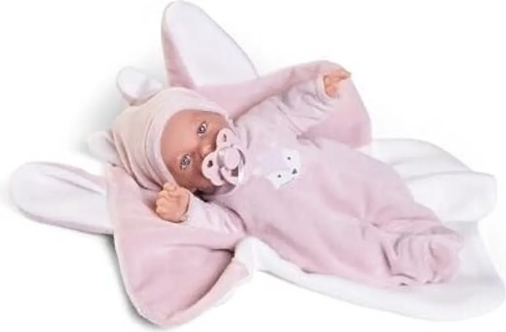 Doudou poupée 27 cm Antonio Juan corps souple et plaid renard 12439