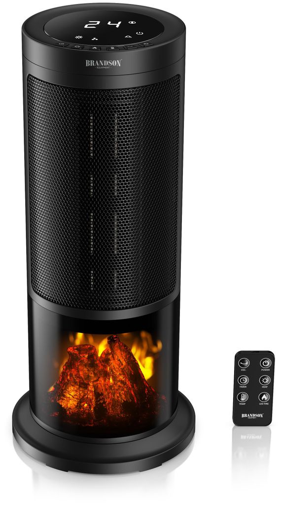 Brandson Heizlüfter 1800W mit Kaminfeuer-Effekt, Keramik Produktbild 