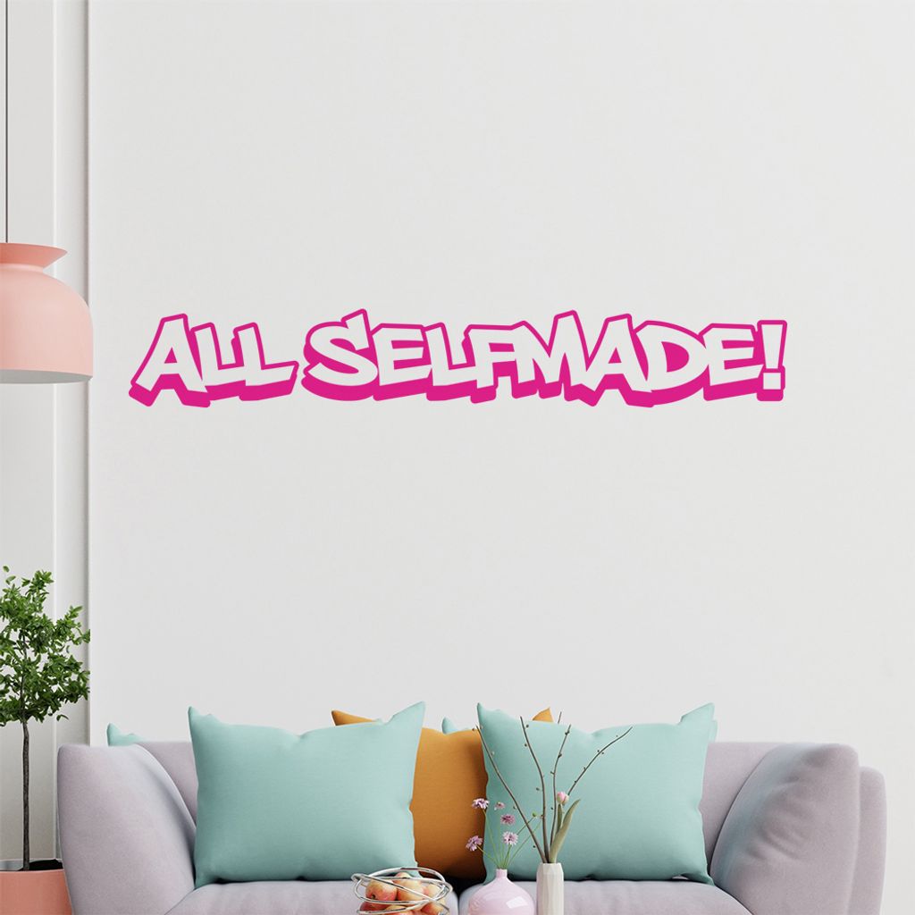 KIWISTAR All selfmade! - DIY HipHop Rap Graffiti Font Wandtattoo in 6 Größen - Wandaufkleber Wall Sticker - Dekoration, Küche, Wohnzimmer, Schla...