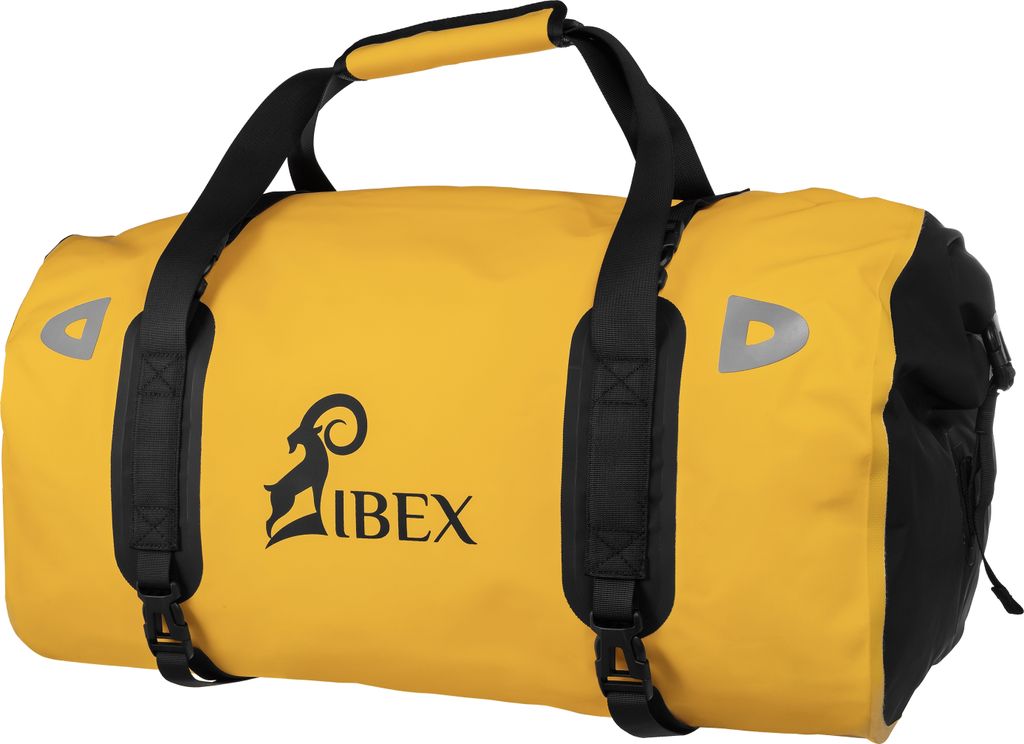 Motorrad Hecktasche 55 L Gelb - Wasserdichte Gepäckrolle / Reisetasche