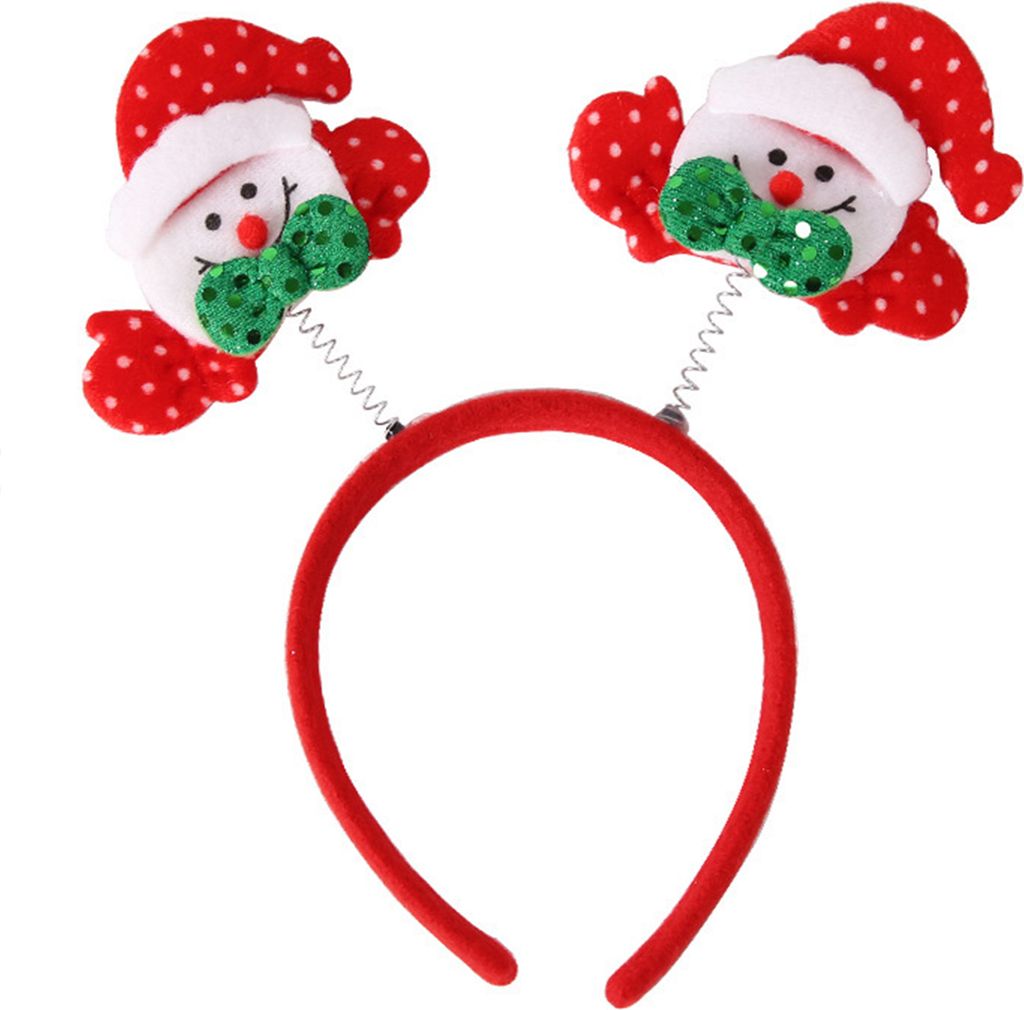 Weihnachtsstirnband, Rentiergeweih, Weihnachtsmann, Stern, Haarband, Feiertags-Anzieh-Haarreif, Party, Cosplay-Zubehör für Frauen und Kinder, E