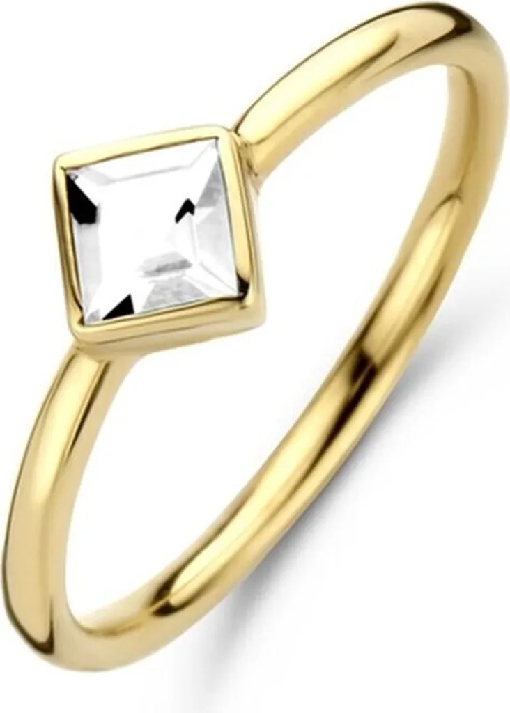 Anello Argento New Bling 9NB-0855-52: Eleganza Quadrata in Oro 52