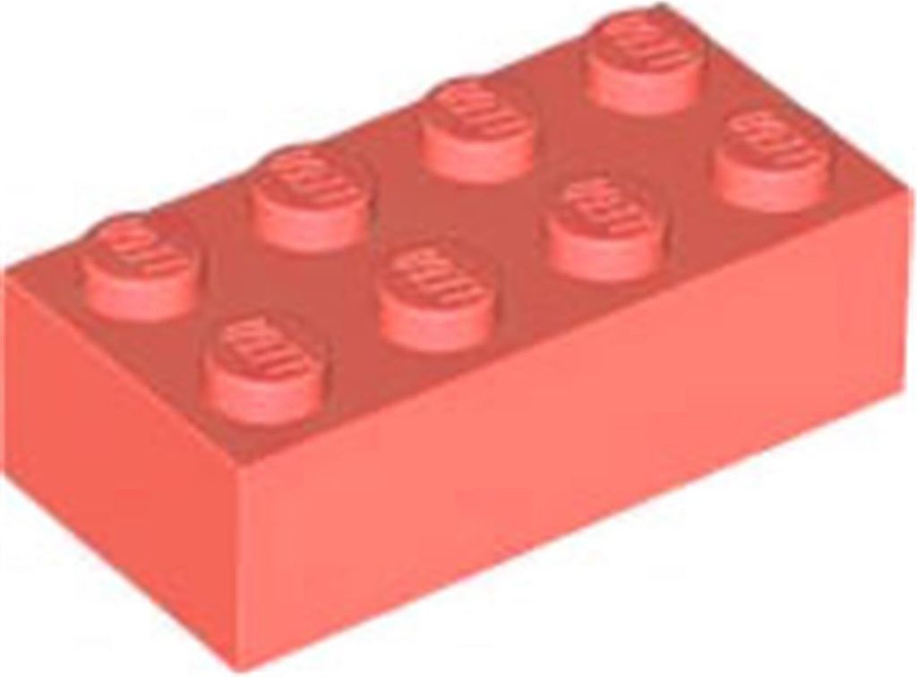 1 Stück LEGO, Teil Nr. 3001 in Koralle (Coral)