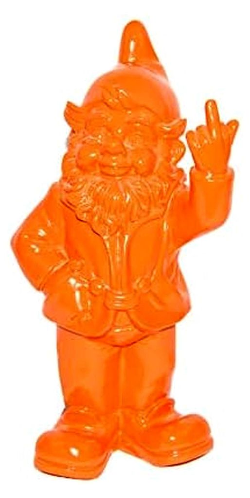 Gartenzwerg Mittelfinger 30 cm Orange | Gerichte Wahl