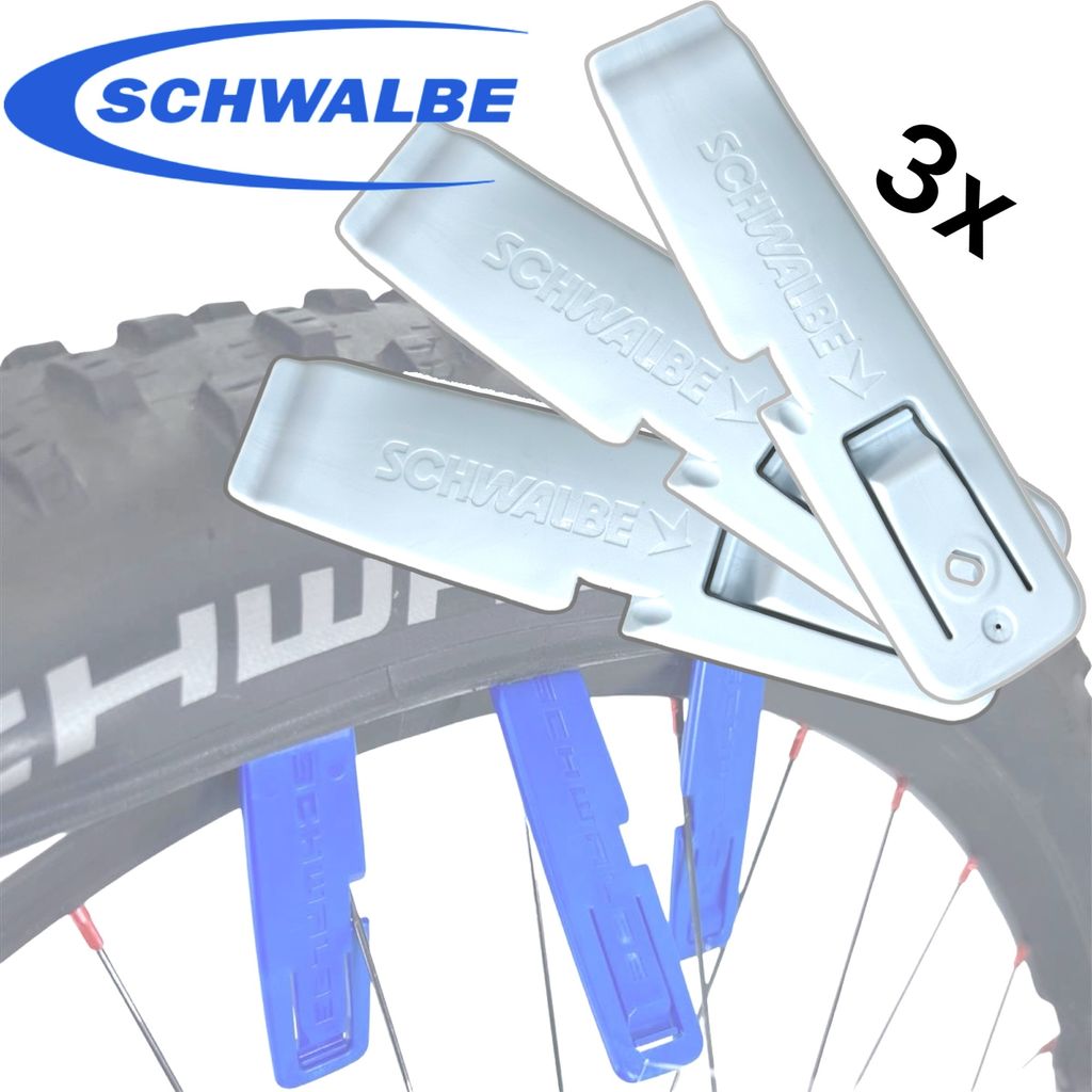 Schwalbe Fahrrad Reifenheber V2 Montage Hebel 3er Set Werkzeug hell blau