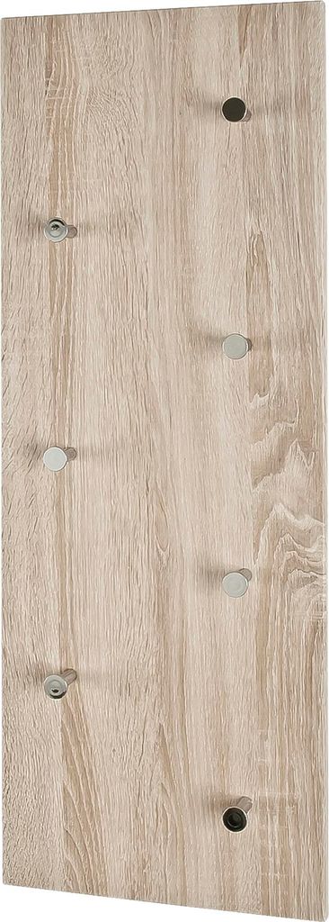 HAKU Wandgarderobe chrom, eiche hell - MDF, Metall, B/H/T: Produktbild 