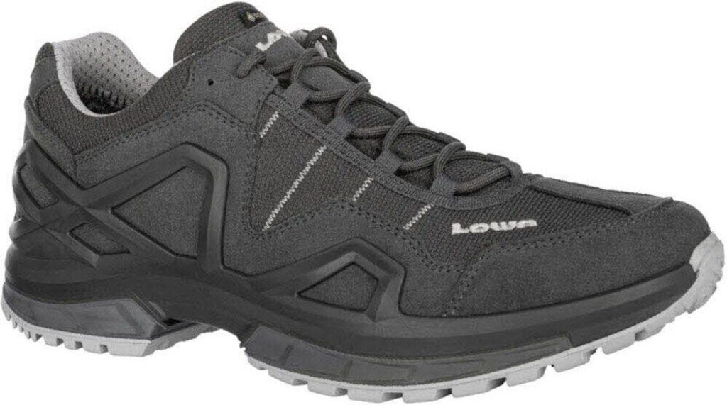 A single hiking shoe shown from a side angle.