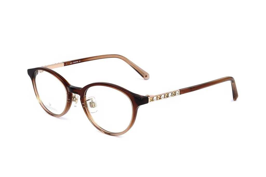 Swarovski SK5407-D 050 Occhiali da Vista Donna 49mm Montatura Marrone - 2