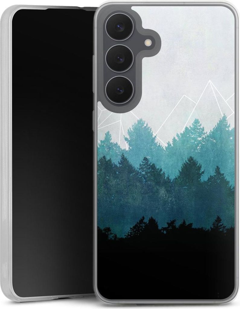 DeinDesign Slim Hülle für Samsung Galaxy S25 FE Silikon Case Ultra Dünn Handyhülle Abstrakt Baum Wald