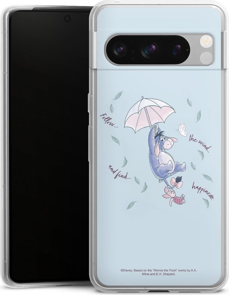 DeinDesign Slim Hülle für Google Pixel 8 Pro Silikon Case Ultra Dünn Handyhülle Disney Offizielles Lizenzprodukt Winnie Puuh I-Aah