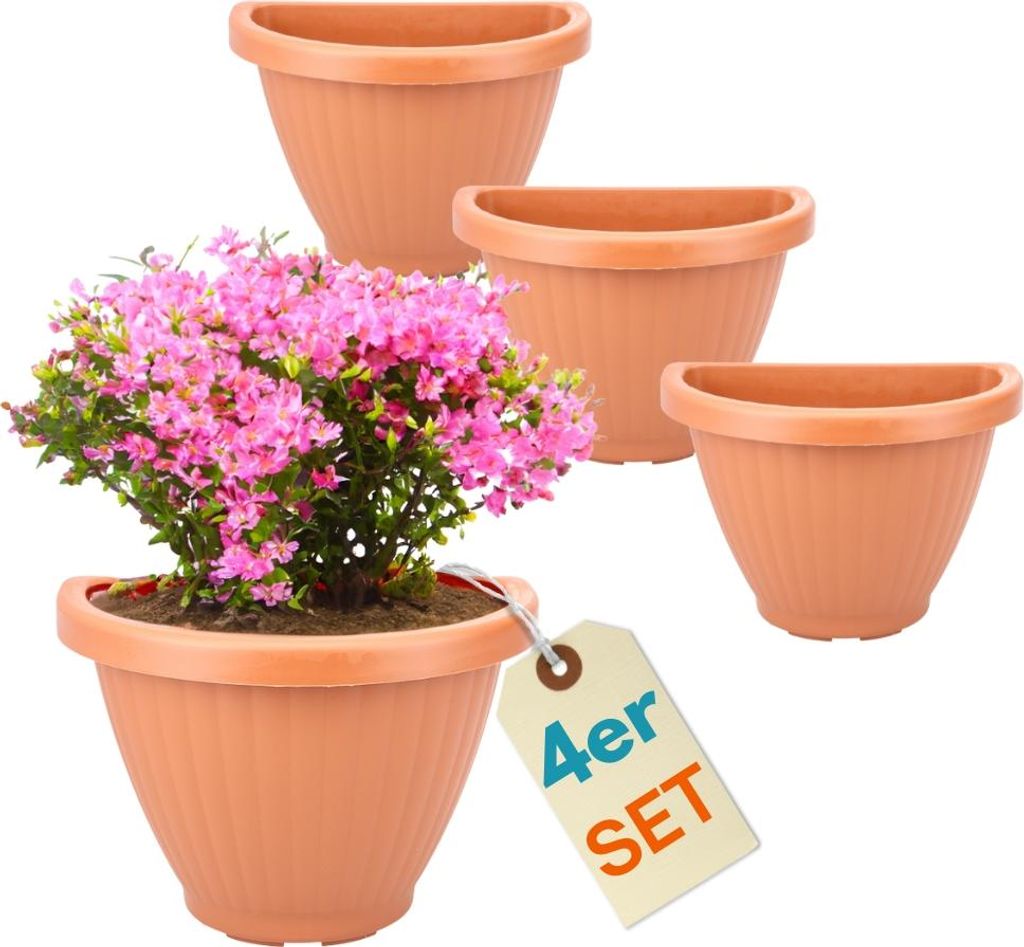4er Set Blumentopf Wand Blumentopf Wandmontage Produktbild 