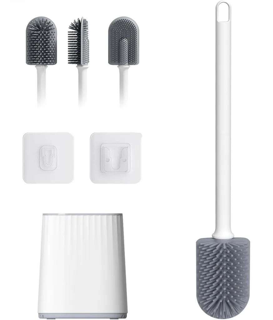 Brosse Toilettes Silicone pour Nettoyage Efficace et Séchage Aéré Rapide