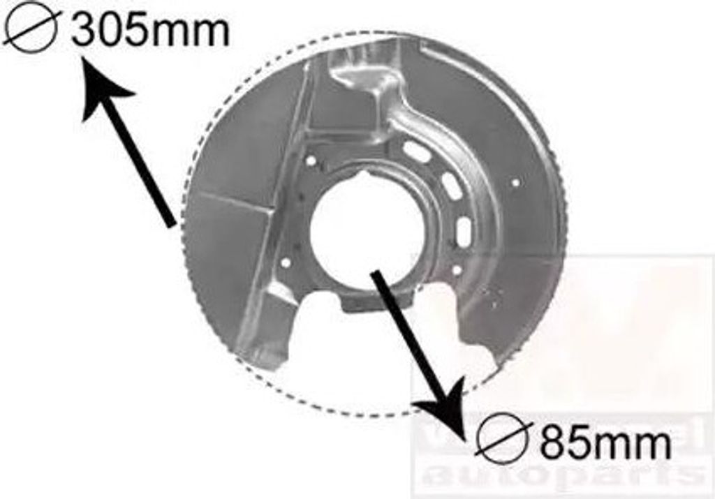 VAN WEZEL Spritzblech Bremsscheibe für BMW 3 Limousine (E30) Vorne Links 0620371 Ankerblech