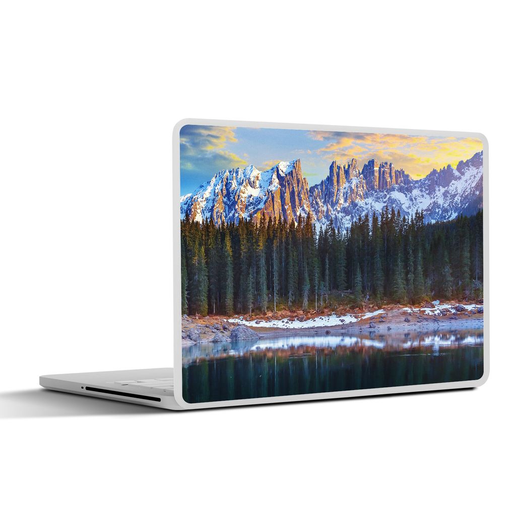 MuchoWow Laptop Aufkleber Sticker Cover Dolomiten - Winter - Italien 25x18 cm - Laptop-Deko