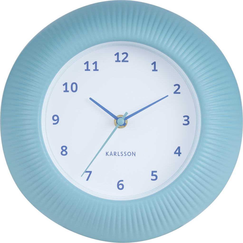 Karlsson - Wanduhr Tender Rib - Misty Blue - Ø25cm