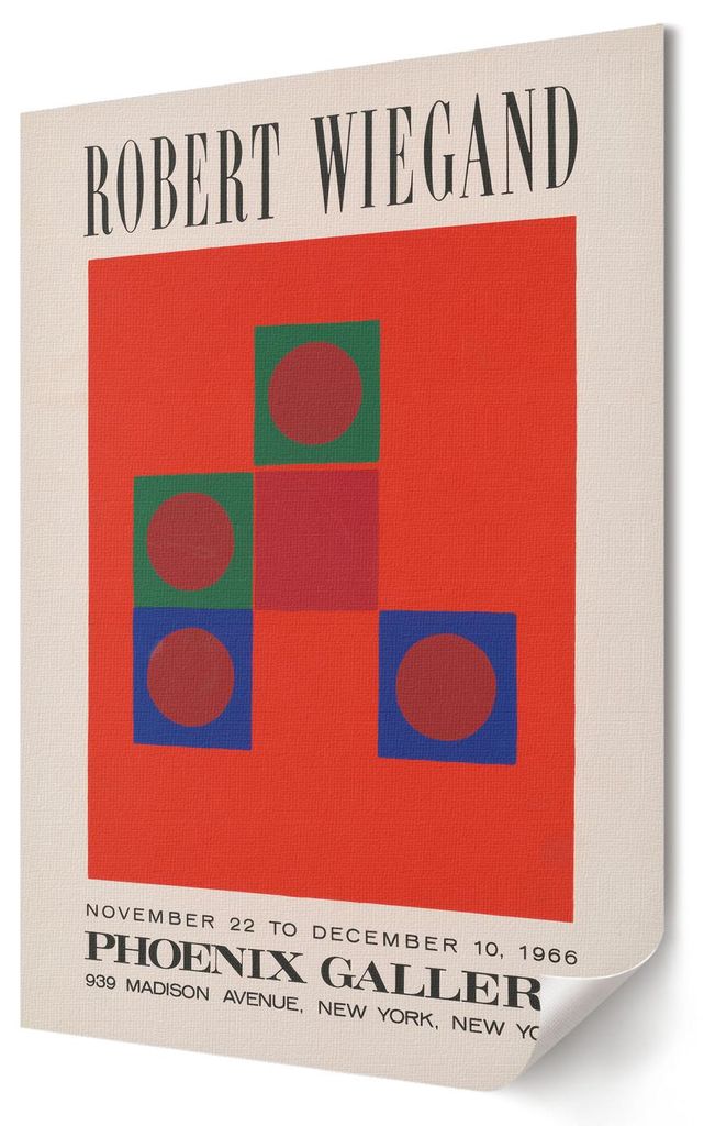 Ausstellungsplakat- Kunstdruck A1 (59x84 cm) - Modern, Geometrisch- Wandbild für Wohnzimmer Schlafzimmer & Flur, Modernes Poster Wanddeko, Ungerahmt