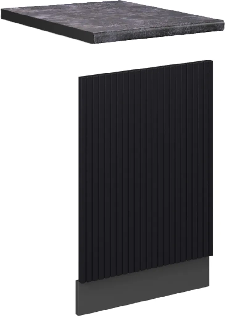 Pannello Frontale Fame-Line Vicco 45cm Antracite e Nero a Righe per Cucina