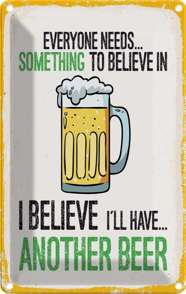 vianmo Blechschild 30x20 cm Bier I´ll have another Beer Produktbild 