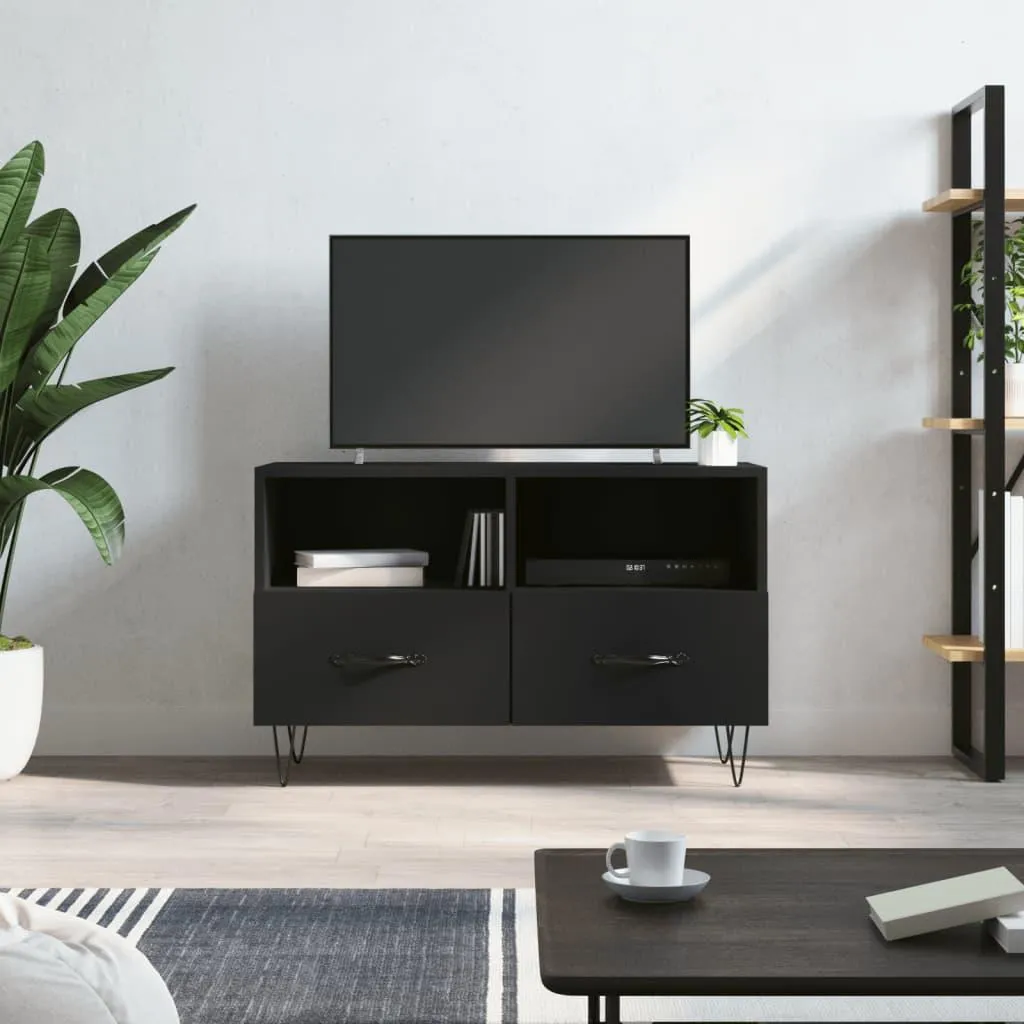Mobile TV 80 cm Nero - Robusto, Sicuro e Facile da Pulire - 2