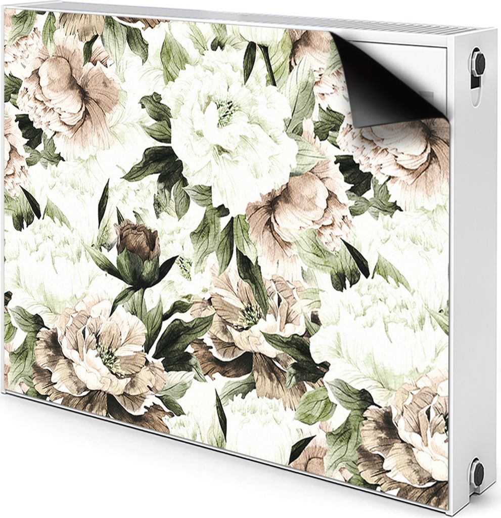 Magnet Radiator Magnet Mat Heizkörper Heizung Verkleidung Abdeckung 100x60 cm - Blühen, Pfingstrosen