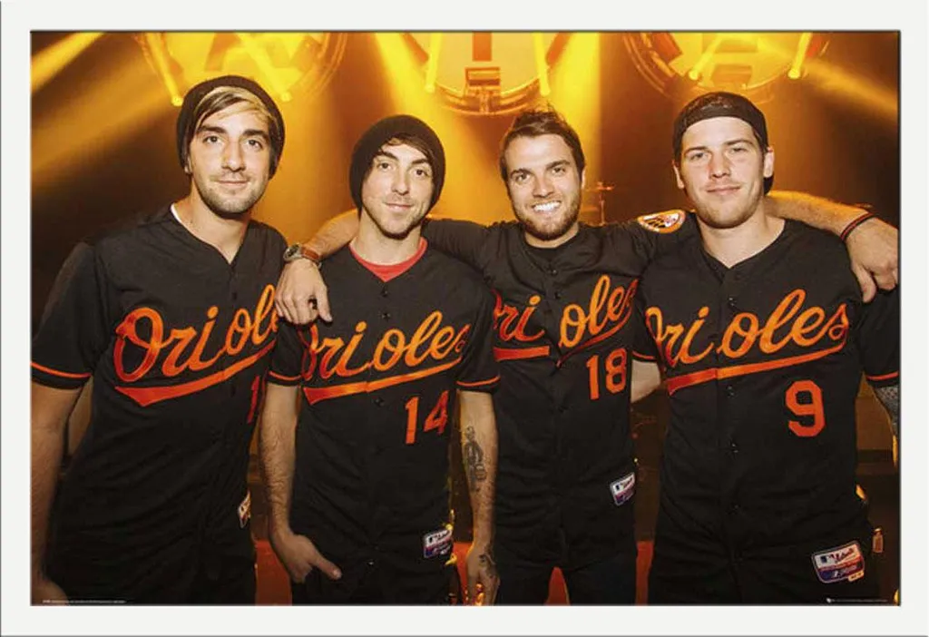 Poster All Time Low avec cadre blanc protecteur Shinsuke vitre acrylique