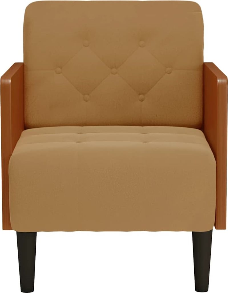 Möbel Fernseh- & Relaxsessel - Braun - CLORIS Sessel mit Armlehnen Braun 55 cm Samt,18.9 Kg - 198298