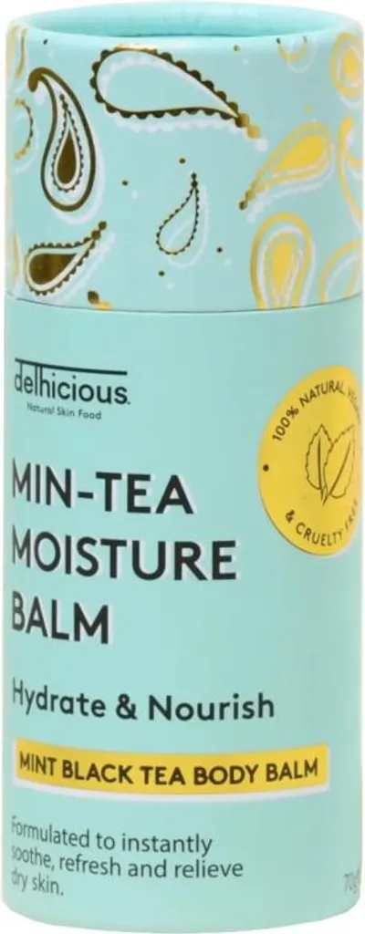 Delhicious, Balsamo corpo idratante Migh-Tea - Menta (70g), péèe o tìlo