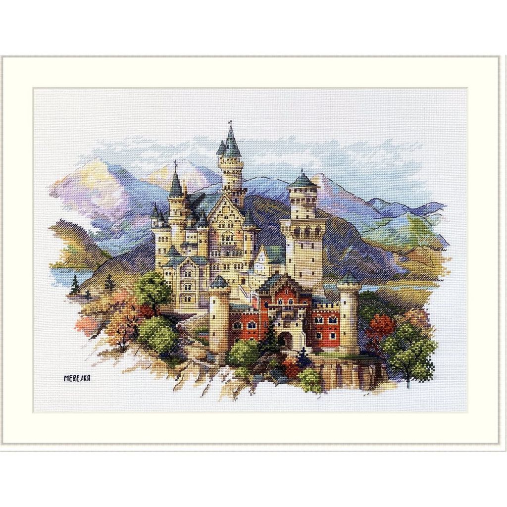 Merejka kruisstikset "Kasteel schwanstein", telpatroon, Productafbeelding 