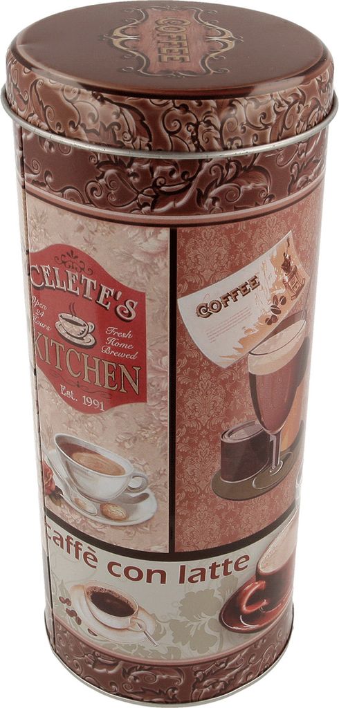 Kaffeepad-Dose aus Metall Ø7,6 cm EUROHOME® Produktbild 