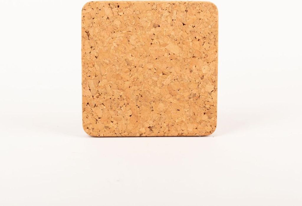 INNA-Glas Untersetzer Presskork MANARA, quadratisch, Natur, 15x15x1,5cm - Korkuntersetzer