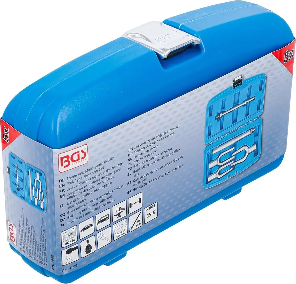 Offerta Set 5 Forche Smontaggio Giunti e Testine - Acciaio Forgiato - 8