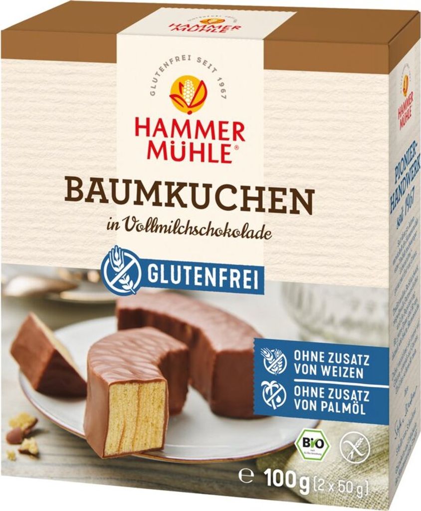 Hammermühle Baumkuchen in Vollmilchschokolade -  - 100g Produktbild 