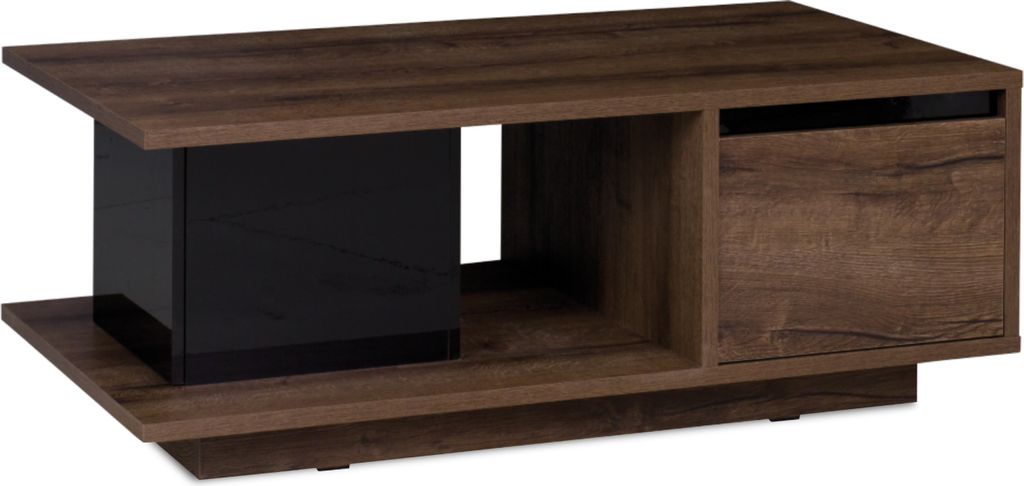 Konsimo Ein Kaffeetisch mit Türen "MERO", Braun, Spanplatte, Elegant, 120x46x65cm