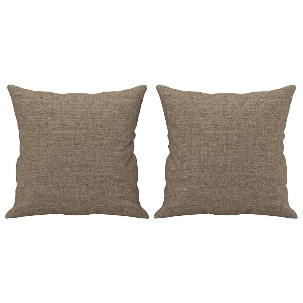 vidaXL Zierkissen 2 Stk. Taupe 40x40 cm Stoff