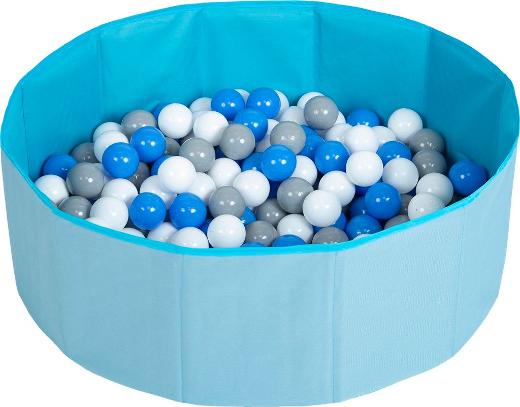 Petsona Faltbare Bällebad Bällepool Für Hunde Katzen 100 Bälle Rund Katze Kaninchen Spielzeug Haustiere Hundepool Tiere Pool Tragbar, Blau: Gra...