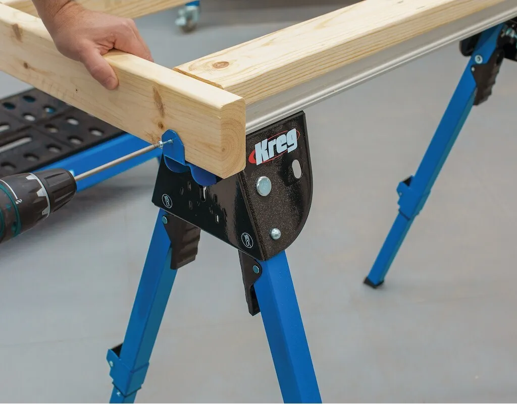 Établi de travail pliable Kreg KWS500 : support de serrage extensible - 4