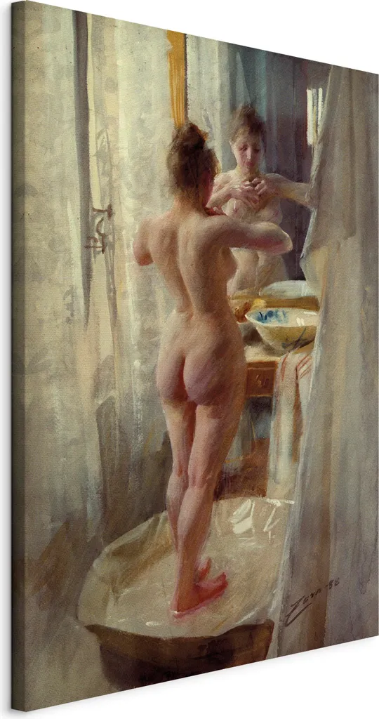 Quadro in tessuto non tessuto - Nella vasca da bagno 40x60 cm Riproduzioni l-F-10017-b-a - 1