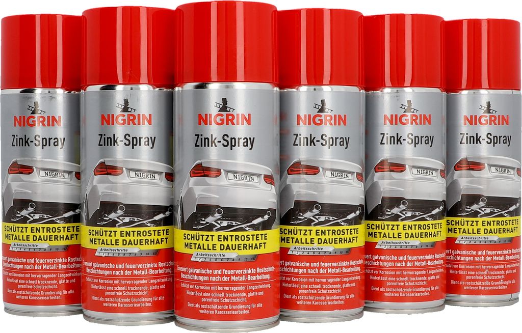 NIGRIN Zink-Spray 400ml 6x Produktbild 
