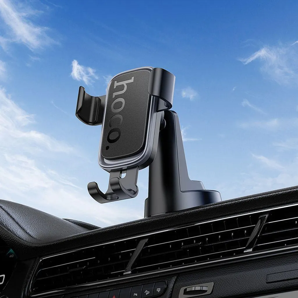 Supporto Auto HOCO H81 Grigio: Gravity Mount per Cruscotto Top - 6