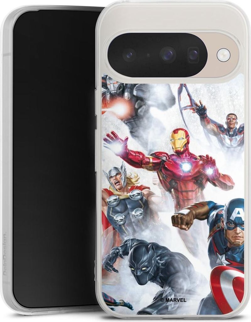DeinDesign Handyhülle für Google Pixel 10 Silikon Hülle Case Smartphone Schutzhülle Offizielles Lizenzprodukt Marvel The Avengers