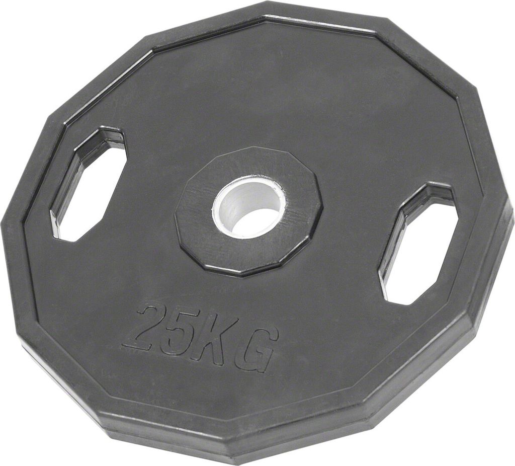 Sport-Tec Olympia Hantelscheibe mit Gummiüberzug und Griff, Krafttraining, Fitness, Bodybuilding, Kraftsport, Muskelaufbau, Powerlifting, 1,25 kg,...