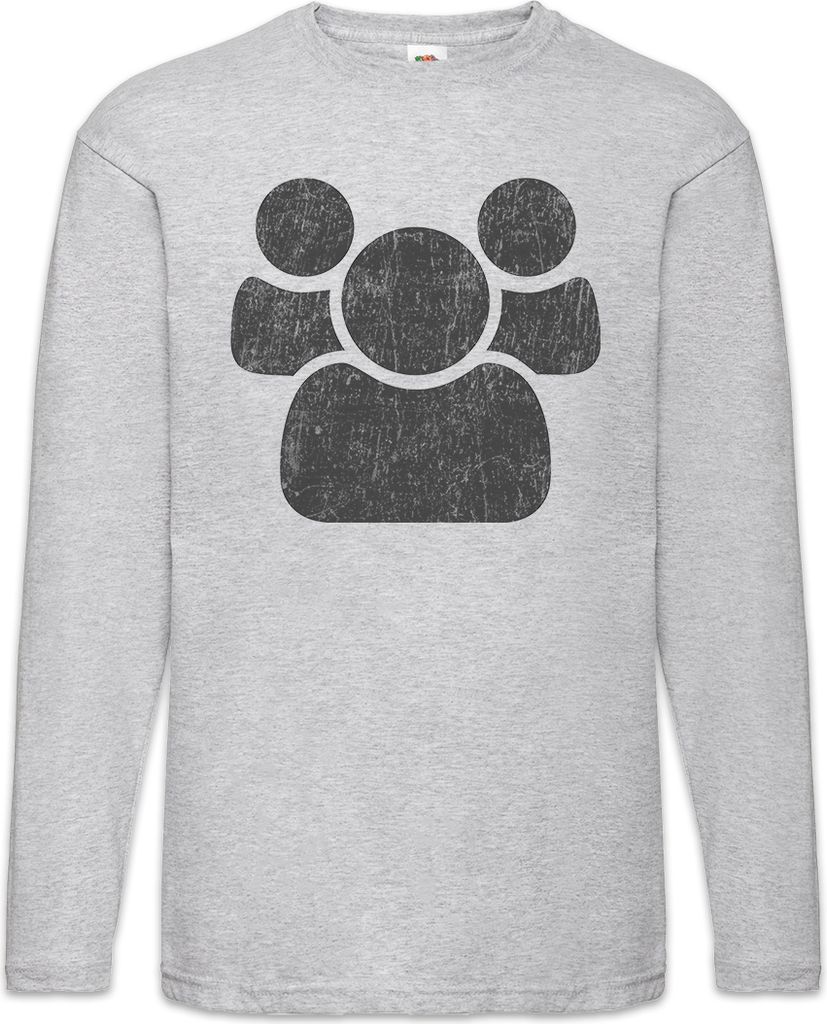 Urban Backwoods Knights Of The Word, Langarm T-Shirt, Farbe: Hellgrau, Größe: L