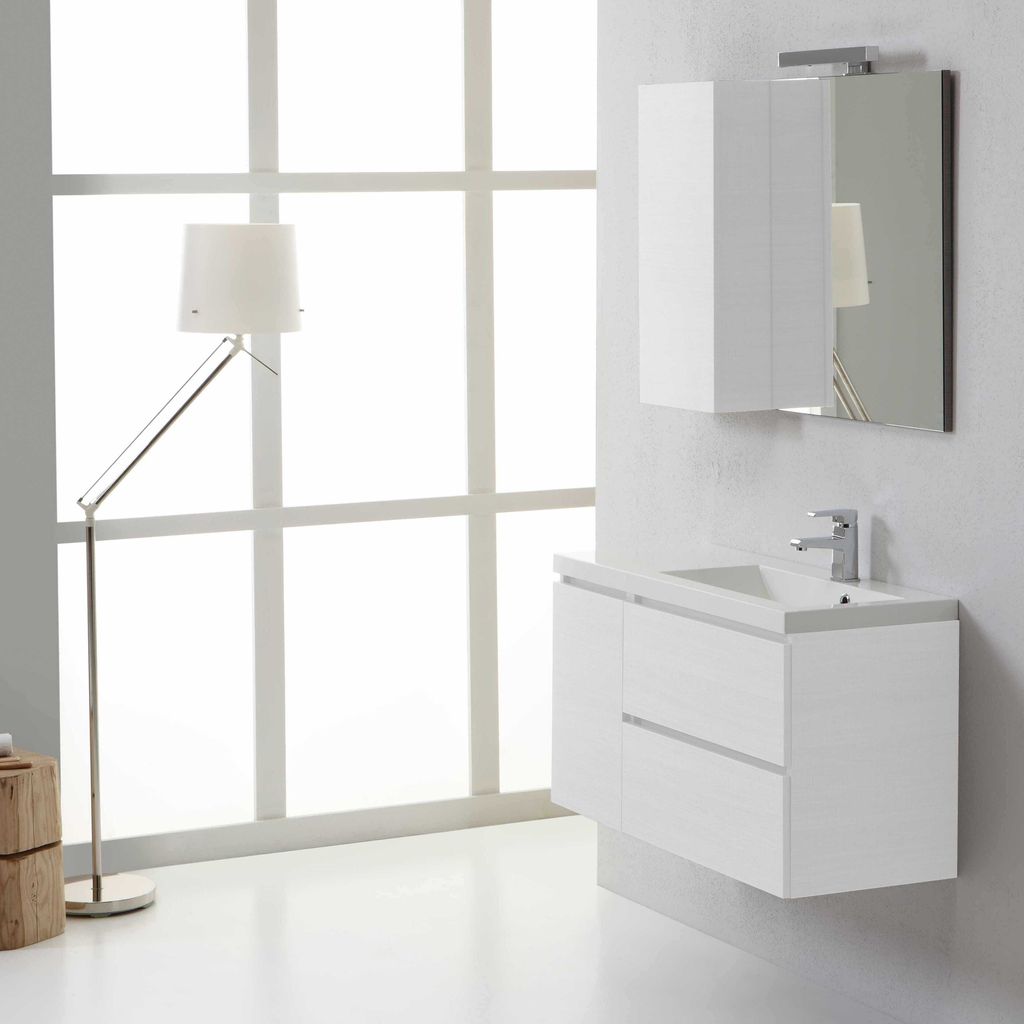 Badezimmermöbel-Set bestehend aus Unterschrank, Waschbecken Produktbild 