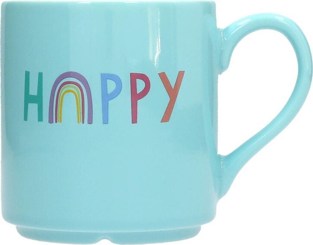 Depesche Porzellanbecher bunt 300ml - Tasse mit Goldfolie