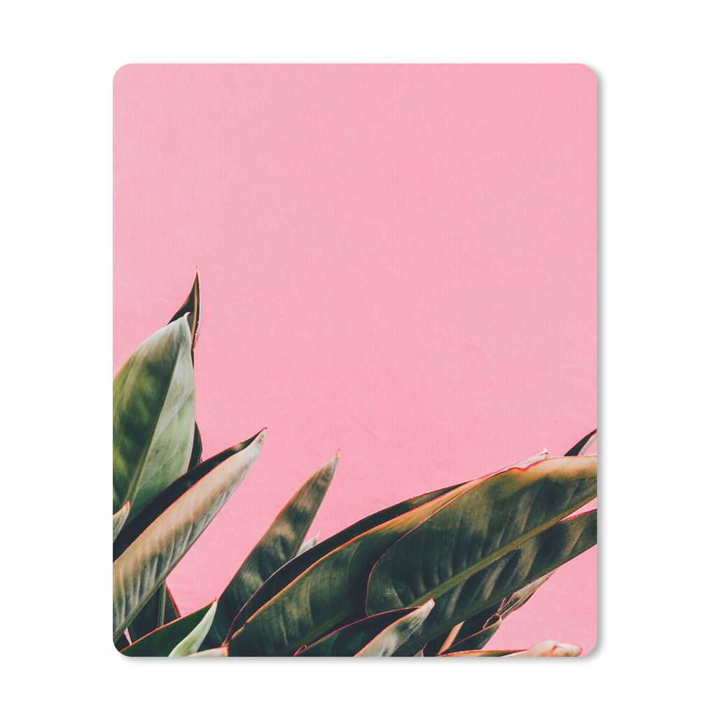 MuchoWow Mauspad Mousepad Pflanzen - Frauenzunge - Rosa - Tropisch 30x40 cm - Mousepads - Maus Mat - Pad - Mausunterlage - Mausmatten