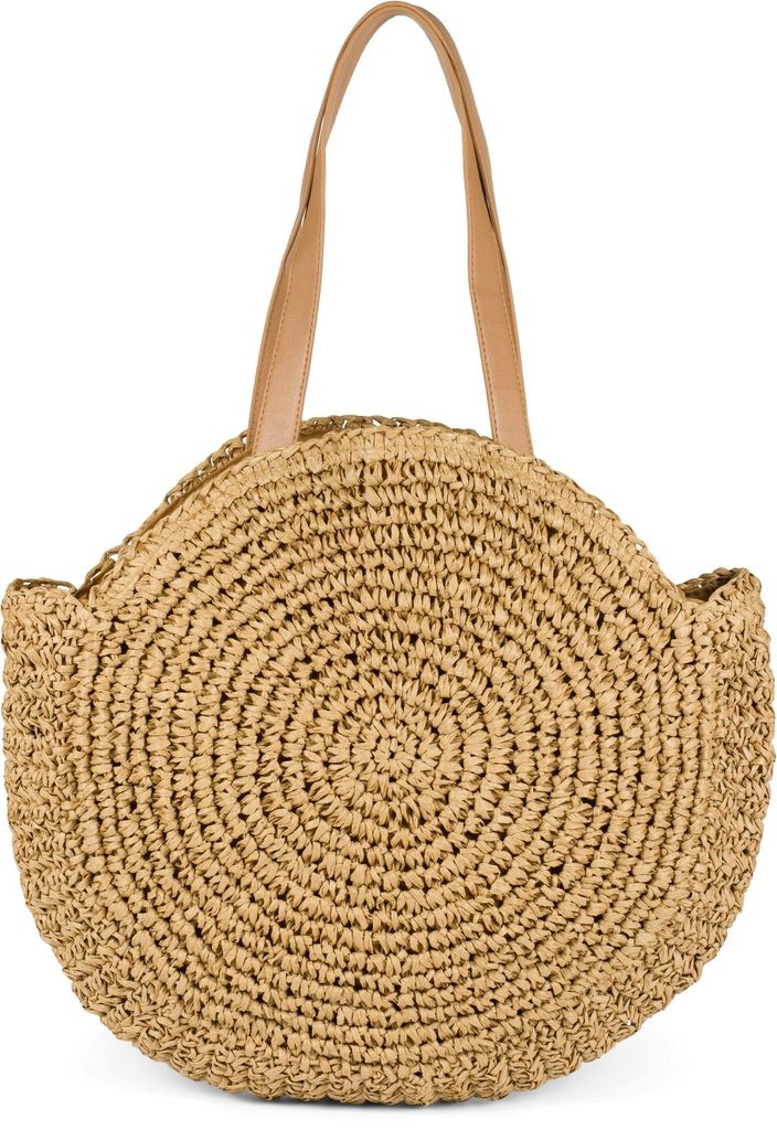 styleBREAKER runde Damen Basttasche mit langen Henkeln | Produktbild 