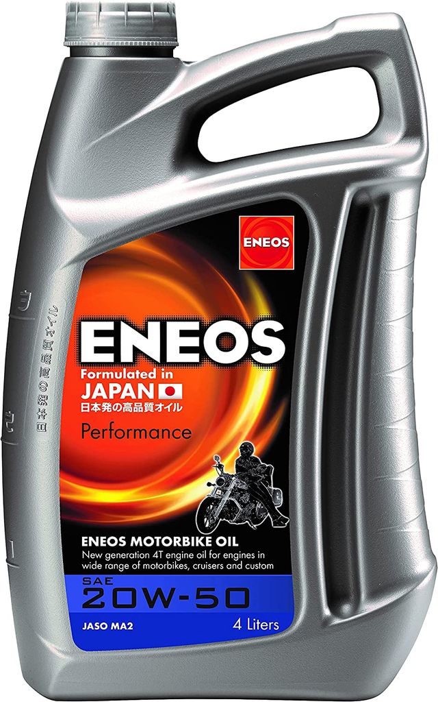 ENEOS Motorrad Öl 20W50 “Max Performance” 4L - 4 Takt Motoröl - Mineral Motorenöl für Japanische Motorräder - Umfassender Motorschutz - We...