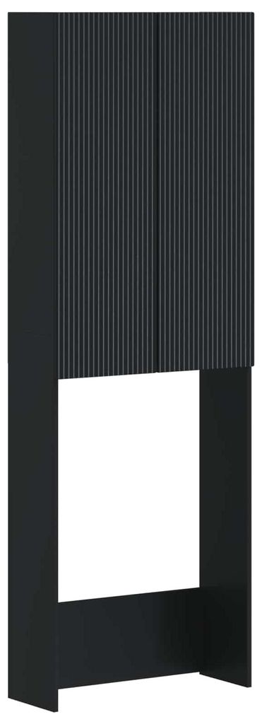 vidaXL Toilettenschrank ARNHEM Schwarz 66 x 25,5 x 190 cm Produktbild 