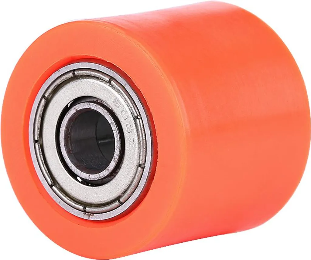 Rullo Puleggia Tendicatena 8mm Arancio per Dirt Bike e Mini Moto